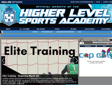 Tablet Screenshot of higherlevelsportsacademy.com